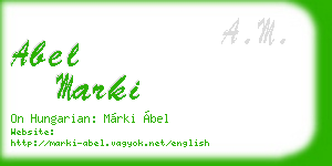 abel marki business card